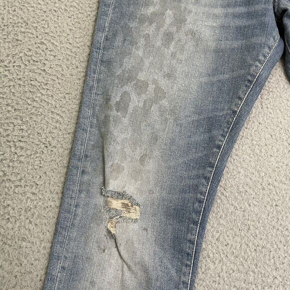 OVADIA NY Men's Light PAINT SPLATTER Skinny Fit Mid Rise Stretch Jeans 32 NWT - Picture 2 of 16